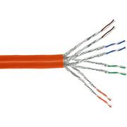 Patchcordy - InLine Duplex Kabel instalacyjny S/FTP PiMF Cat.7a AWG23 1200MHz halogen free pomarańczowy 100m 77100I - miniaturka - grafika 1