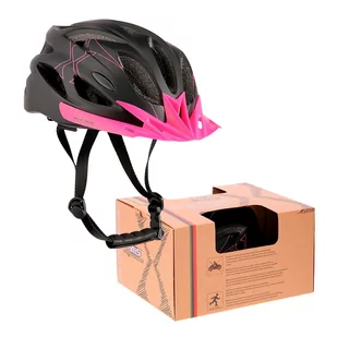 Kask rowerowy NILS EXTREME MTW291 Czarno-różowy  rozmiar L) - Kaski rowerowe - miniaturka - grafika 2
