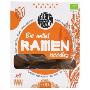 Makaron Ramen Jaglany Organiczny Noodles 4X70G - Szybkie dania obiadowe - miniaturka - grafika 1