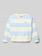 Bluzy dla dziewczynek - Bluza z wyhaftowanym logo model ‘LITTLE THINGS CREW’ - miniaturka - grafika 1