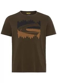 Koszulki męskie - camel active T-shirt męski, khaki (Dark Khaki), 5XL - grafika 1