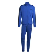 Dresy męskie - Męski Dres ADIDAS M 3S TR TT TS JI8857 – Niebieski - miniaturka - grafika 1