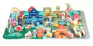 Klocki - EcoToys Drewniane klocki edukacyjne miasto mata 121 szt 1379 - miniaturka - grafika 1