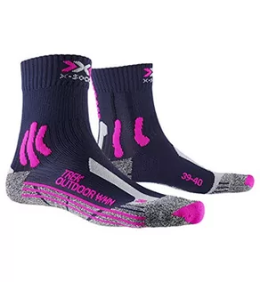 Skarpetki damskie - X-socks Damskie skarpetki Trek Outdoor Women Socks skarpety trekkingowe skarpety damskie skarpety na wędrówki niebieski niebieski/różowy/szary melanż 35-36 XS-TS13S19W - grafika 1