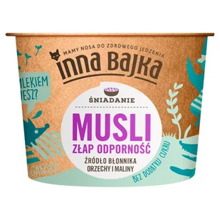 Inna Bajka Müsli Złap Odporność z Orzechami i Malinami 60g - Inna Bajka - Płatki śniadaniowe i musli - miniaturka - grafika 1
