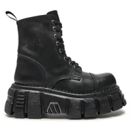 Glany damskie - Glany NEW ROCK M-NEWMILI083-S39 Czarny - miniaturka - grafika 1