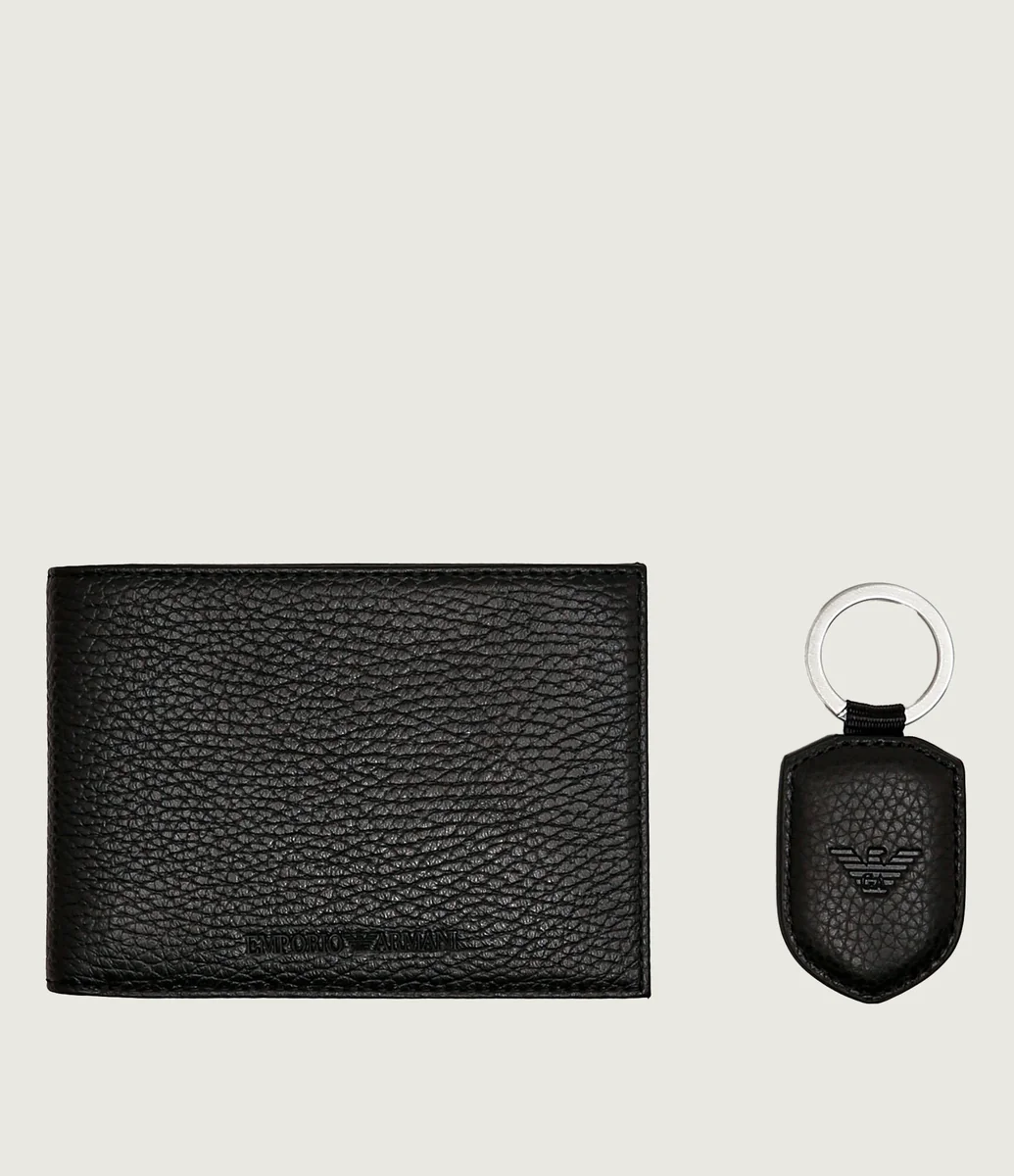 Zestaw upominkowy Emporio Armani Business Giftset Portfel czarny M2335