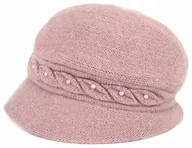Czapki damskie - Czapka Pearl chic - różowy damska, ciepła, angora cz23396 - miniaturka - grafika 1