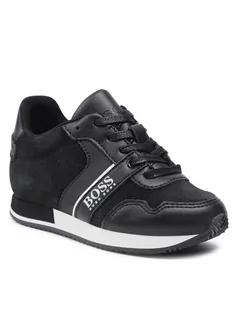 Buty dla chłopców - Boss Sneakersy J29262 S Czarny - grafika 1