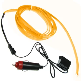 Światłowód TAŚMA EL WIRE Ambient Pasek 5m BURSZTYN - Żarówki samochodowe - miniaturka - grafika 1