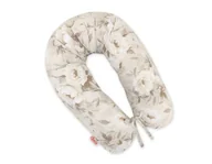 Poduszki do karmienia - Poduszka ciążowa Longer dla kobiet w ciąży do spania - Peonies beige - miniaturka - grafika 1