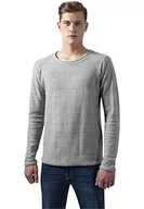 Bluzy męskie - Urban Classics Męska bluza z dzianiny Fine Knit Melange Cotton Sweater, szary (Grey Melange 735), L - miniaturka - grafika 1