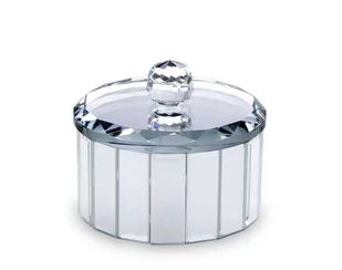 Szkatułka szklana srebrna Kryształ 10,5x12,5x12,5 - Pudełka i szkatułki - miniaturka - grafika 1