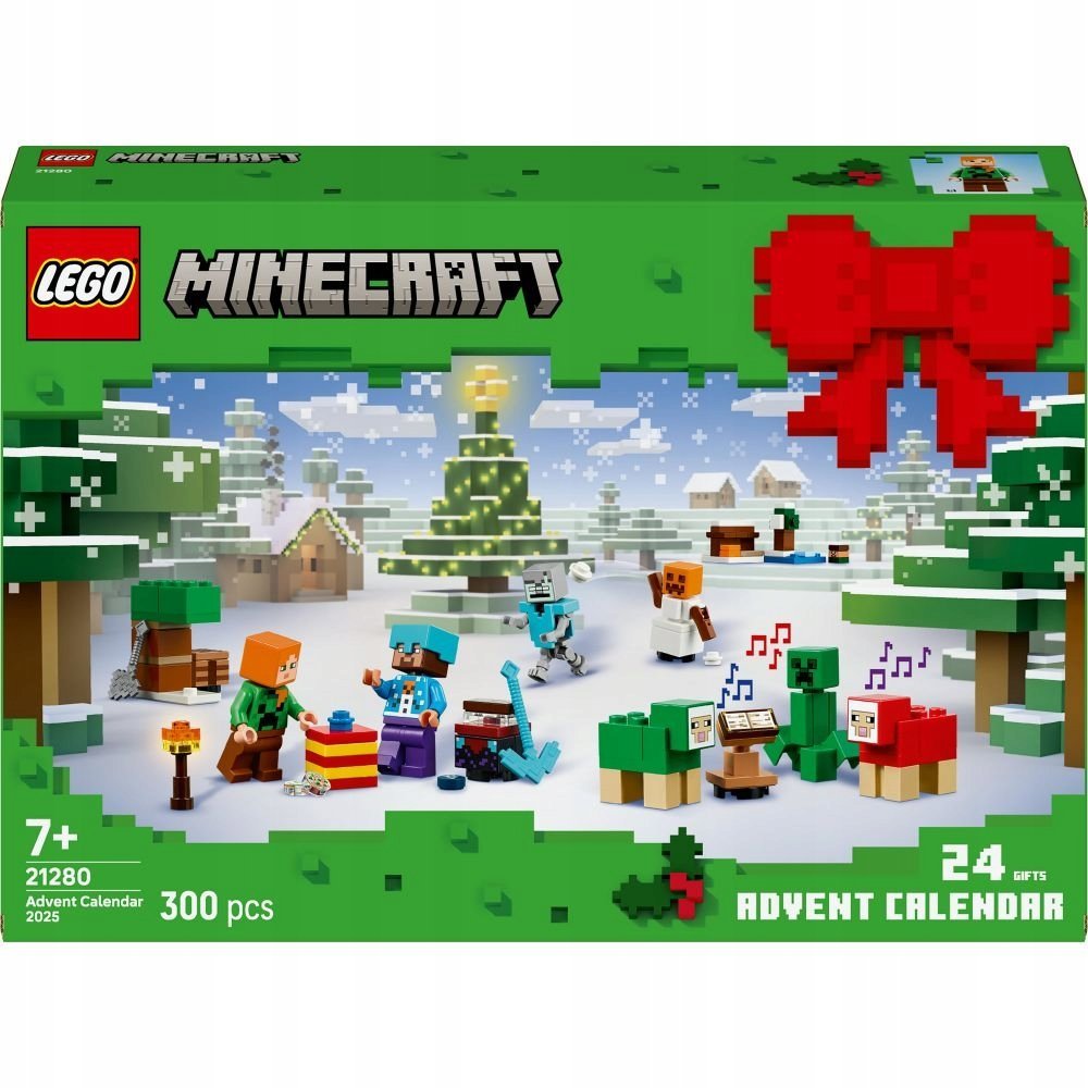 LEGO Minecraft - Kalendarz adwentowy 2025 alex creeper wioska LEGO PREZENT CHŁOPCA DZIECI