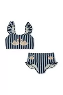 Stroje kąpielowe dla dziewczynek - Konges Sløjd dwuczęściowy strój kąpielowy dziecięcy kolor niebieski - miniaturka - grafika 1