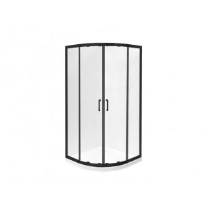BESCO MPB-80-190-C MODERN BLACK kabina półokrągła przejrzyste szkło 80 x 80 x 190 - Kabiny prysznicowe - miniaturka - grafika 1