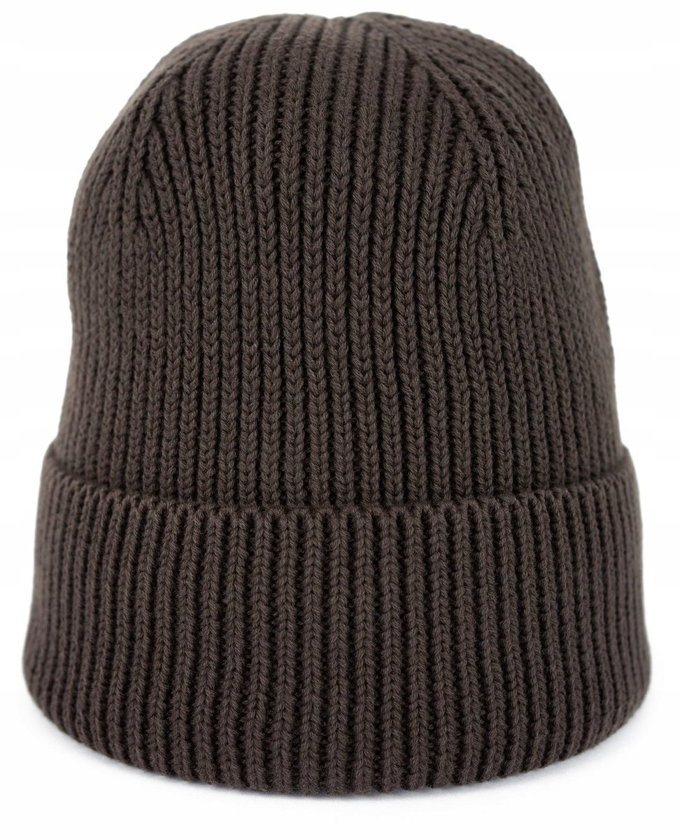 Bawełniana wywijana czapka Virrat drobno pleciona unisex cz23307-3