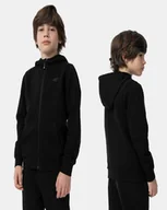 Bluzy dla chłopców - 4F BLUZA CHŁOPIĘCA DRESOWA SPORTOWA Z KAPTUREM ROZPINANA - miniaturka - grafika 1