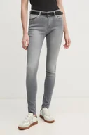 Spodnie damskie - Pepe Jeans jeansy SKINNY JEANS MW REGENT damskie kolor szary PL204728UI8 - miniaturka - grafika 1