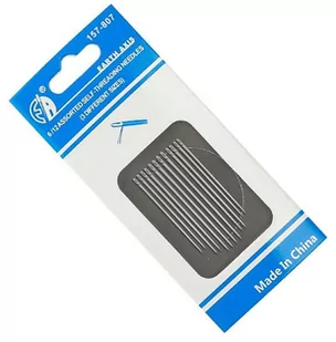 IGŁY do SZYCIA SAMONAWLEKAJĄCE Zestaw 12 sztuk AG810 - Pasmanteria - miniaturka - grafika 1