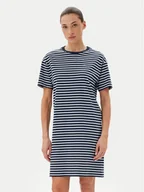 Sukienki - Tommy Hilfiger Sukienka codzienna UW0UW05937 Granatowy Regular Fit - miniaturka - grafika 1