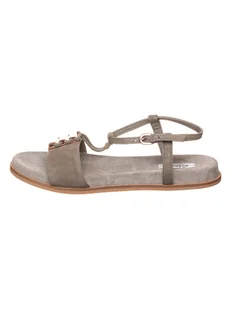 Clarks Skórzane sandały "Agean Cool" w kolorze szarobrązowym - Sandały damskie - miniaturka - grafika 1