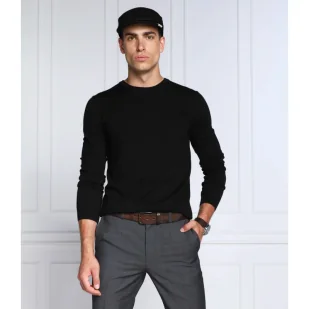 HUGO Wełniany sweter San Cedric-M1 | Regular Fit - Swetry męskie - miniaturka - grafika 1