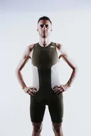 Bielizna sportowa męska - ZEROD Strój triathlonowy męski RACER TRISUIT cedar green - miniaturka - grafika 1