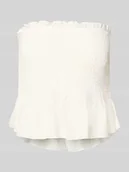 Koszulki i topy damskie - Top krótki o kroju slim fit z czystej bawełny model ‘KATIE’ - miniaturka - grafika 1