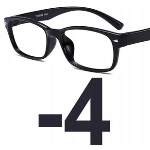 Okulary korekcyjne kujonki minusy czarne -4 - Okulary korekcyjne, oprawki, szkła - miniaturka - grafika 1