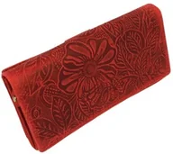 Portfele - Portfel Damski Skórzany NORDEE Surowa Skóra Licowa Długi Z Suwakiem Dodatkowym Organizerem CZERWONY GG-05-DES 18 x 10 x 4 - miniaturka - grafika 1