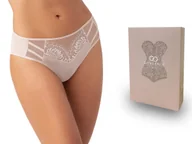 Bielizna nocna - GORSENIA figi brazyliany K498 Paradise, beżowe, L - miniaturka - grafika 1