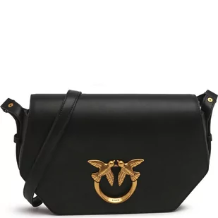 Pinko Skórzana torebka na ramię LOVE CLICK EXAGON CLASSIC VITE - Torebki damskie - miniaturka - grafika 1