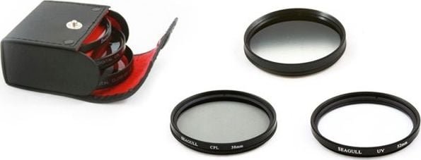 Filtr Seagull Zestaw filtrów 55mm - CPL / UV / SZARY POŁÓWKOWY