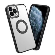 Etui i futerały do telefonów - Etui Do Apple iPhone 11 PRO Pokrowiec w Przezroczysty - Czarny Etui Chrom Obudowa Case Cover Ochronny Cadorabo - miniaturka - grafika 1
