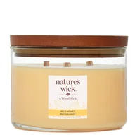 Świece - WoodWick Natures Wick Świeca w szkle z 3 drewnianymi knotami Wild Honey 1szt - miniaturka - grafika 1