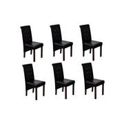 Krzesła - vidaXL Krzesła jadalniane, czarne (6 sztuk) - miniaturka - grafika 1