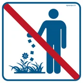 Systemy ekspozycyjne i znaki informacyjne - RA516 NIE ŚMIECIĆ, PN - PŁYTA PCV 1MM; (100X100MM) - miniaturka - grafika 1