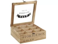 Pojemniki kuchenne - Emako Drewniana herbaciarka COUNTRY CLUB 1928 9 przegródek B0152DVXKK - miniaturka - grafika 1