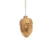 Bombki - Zawieszka choinkowa BELLOTE żołądź złoty 11 cm HOMLA - miniaturka - grafika 1