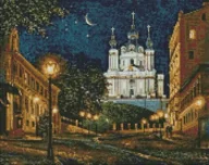 Malowanie po numerach - Diamentowa mozaika - Wieczór Kijów 40x50cm - Ideyka - miniaturka - grafika 1