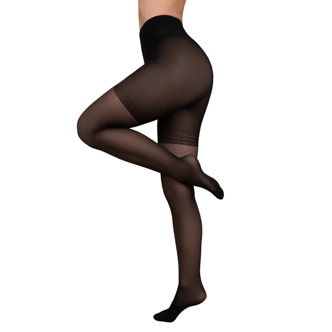 Bye Bra Control Slim 40 rajstopy czarne wyszczuplające S