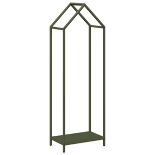 vidaXL Stojak na drewno opałowe Oliwkowy Zielony 40x25x120 cm - Wózki magazynowe - miniaturka - grafika 1