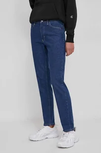 Calvin Klein jeansy damskie kolor niebieski - Spodnie damskie - miniaturka - grafika 1