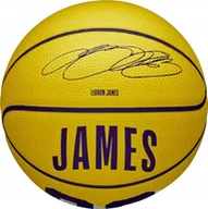 Zabawki i gry sportowe - Wilson NBA Player Icon LeBron James Mini Ball WZ4027701XB Żółte 3 - miniaturka - grafika 1