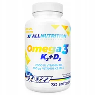 Serce i układ krążenia - Allnutrition Omega 3 K2 + D3, olej rybi 1000 mg + witamina K 100 µg + witamina D 2000 j.m., 30 kapsułek - miniaturka - grafika 1