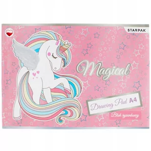Blok Rysunkowy A4 20 Kartek Biały Unicorn Starpak 479726 - Podobrazia, bloki, papiery - miniaturka - grafika 1