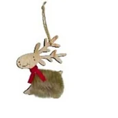 Ozdoby bożonarodzeniowe - ARPEX OZDOBA SWIATECZNA DREW Z FUTERKIEM RENIFER PBH 9744-uniw - miniaturka - grafika 1