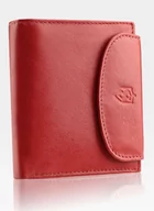 Portfele - Portfel Damski Skórzany STEVENS Czerwony z Zabezpieczeniem RFID - miniaturka - grafika 1