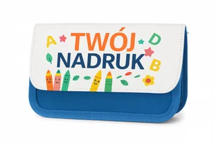 Piórnik z własnym nadrukiem Niebieski Personalizowany prezent - Piórniki - miniaturka - grafika 1